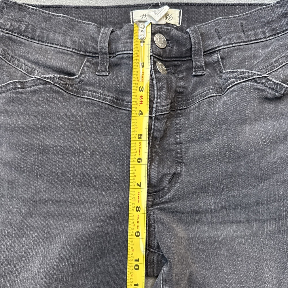 Madewell Jeans Womens 28 Black Mid Rise Kick‎ Out Bootcut Crop Stretch Denim - Picture 8 of 12